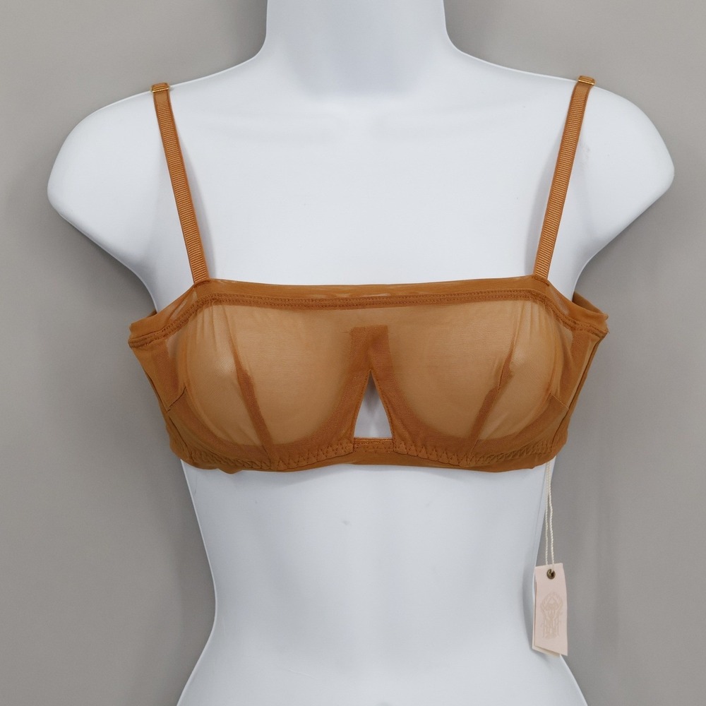Free People x We Are HAH Sheer Mesh Underwire Bra Adjustable 30-38 B Sexy NWT
